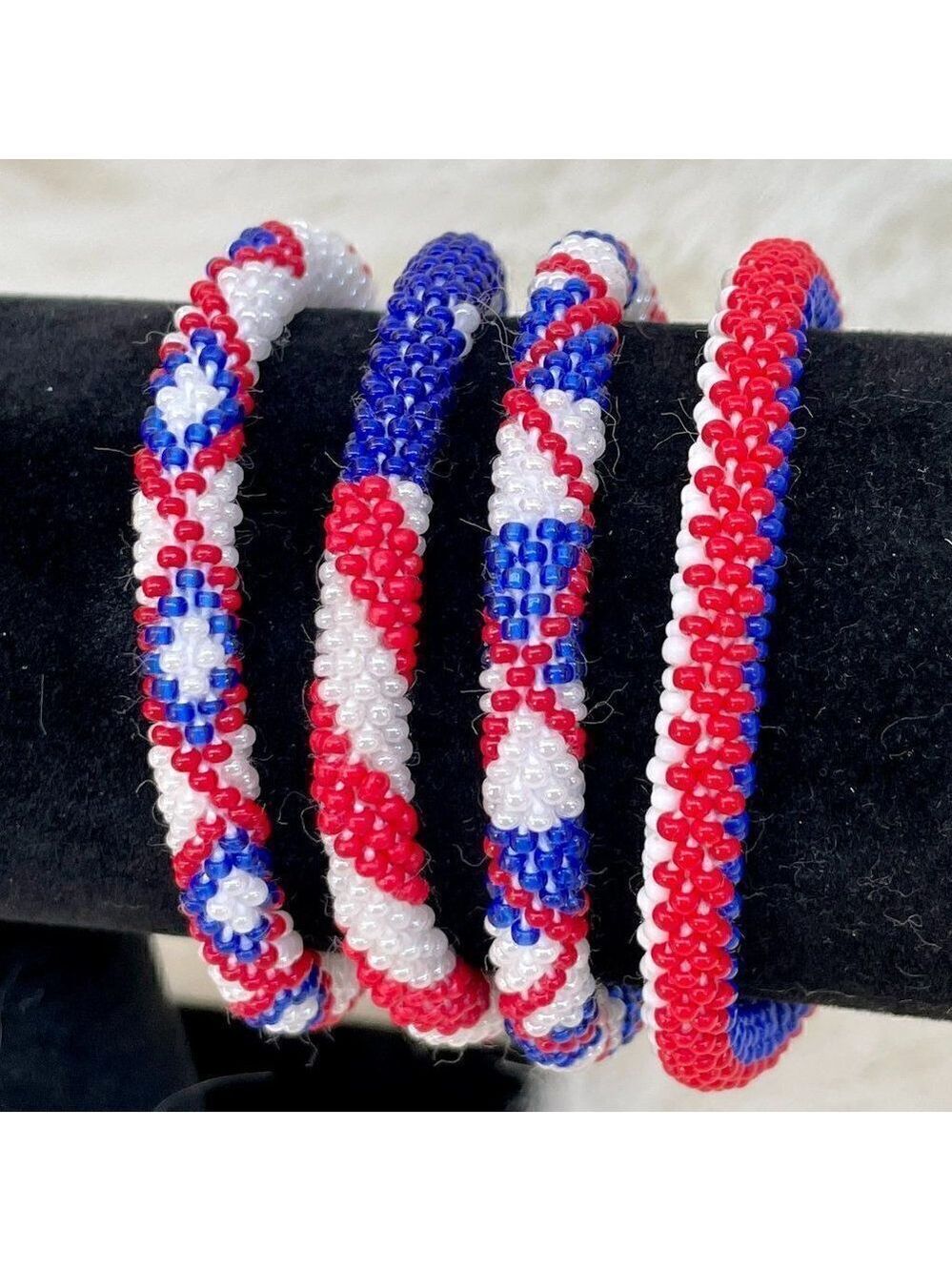 HAND CRAFTED in Nepal Beaded Bracelets (set of 4) #301